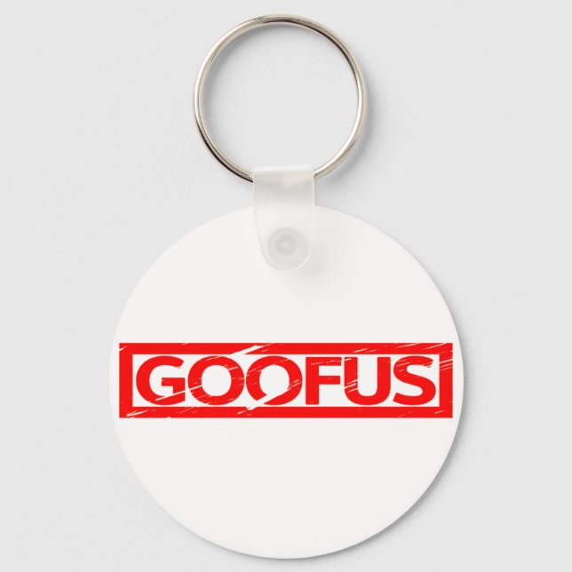 Goofus Stamp Keychain (Front)