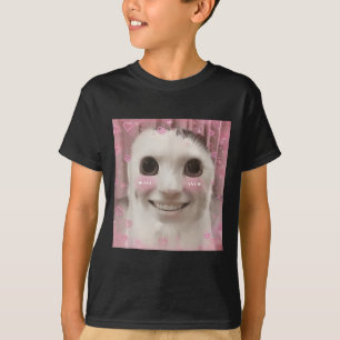 Goofy Ahh Cat Meme Dank Cursed Weirdcore Cringey B T-Shirt
