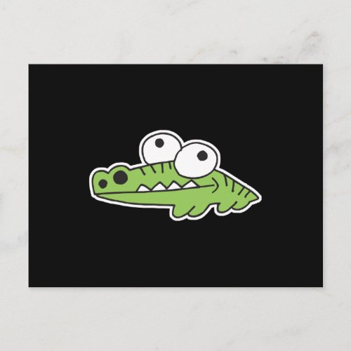 goofy baby alligator postcard