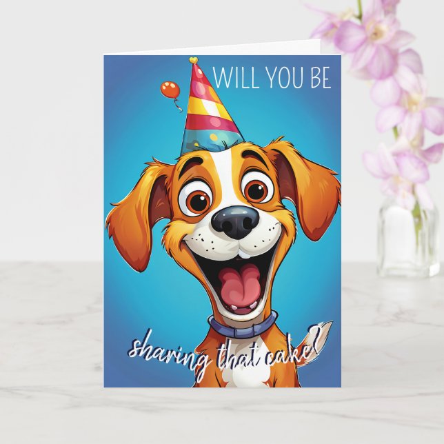  goofy birthday pup! for anyone who loves dogs card (Orchid)