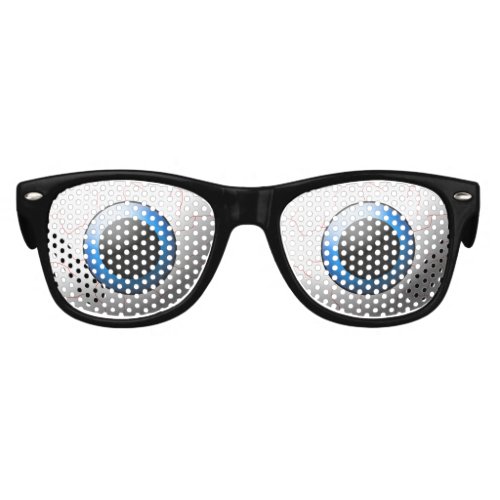 Goofy Bloodshot Blue Eyeballs Halloween Kids Sunglasses