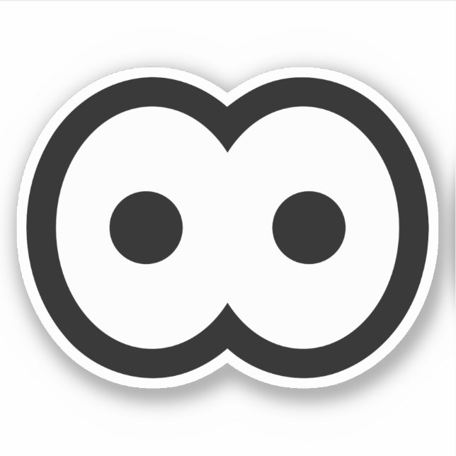 Goofy Cartoon Eyeball Vinyl Sticker (Front)