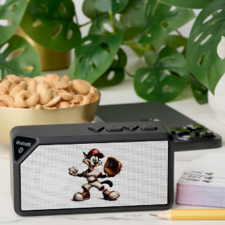 Goofy Cat Baseball Pitcher Winds Up Bluetooth Speaker