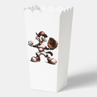 Goofy Cat Baseball Pitcher Winds Up Favor Boxes