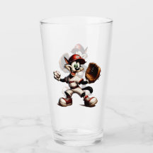 Goofy Cat Baseball Pitcher Winds Up