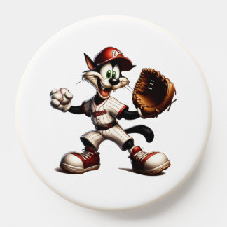 Goofy Cat Baseball Pitcher Winds Up PopSocket