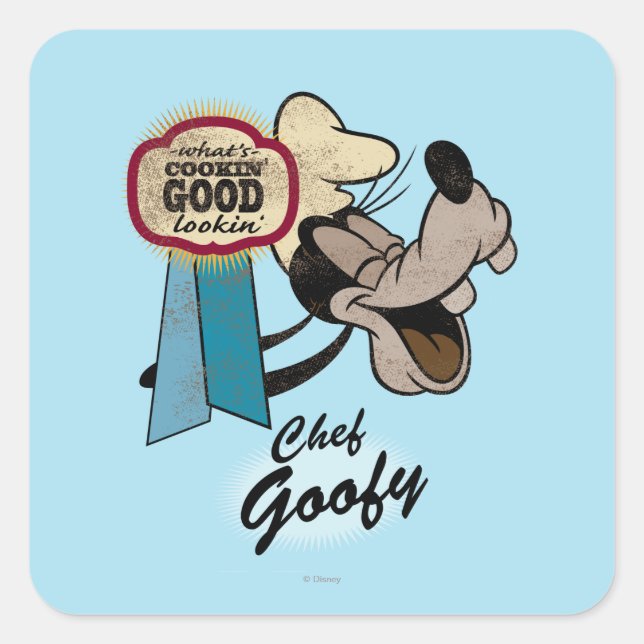 Goofy | Chef Square Sticker (Front)