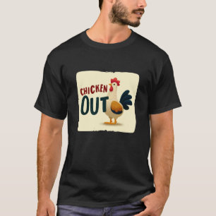 Goofy Chicken Out Emblem for Adults and Kids T-Shirt