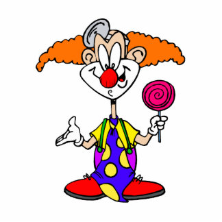 Goofy Clown with Lillipop Statuette