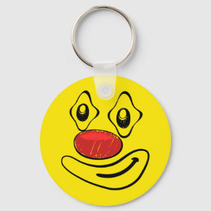 Goofy Clown Yellow Face Keychain