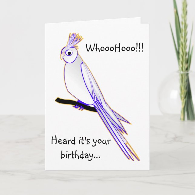Goofy cockatiel card (Front)