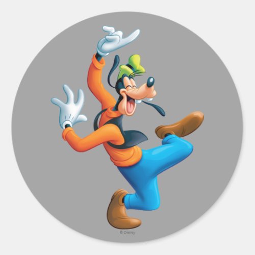 Goofy  Dancing Classic Round Sticker