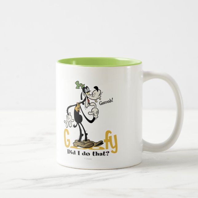 Goofy - Did I do that? Two-Tone Coffee Mug (Right)