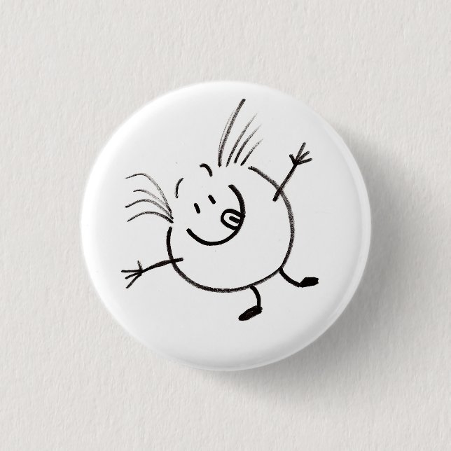Goofy Doodle Guy Button (Front)