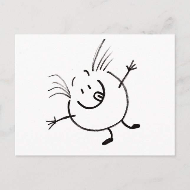 Goofy Doodle Guy Postcard (Front)