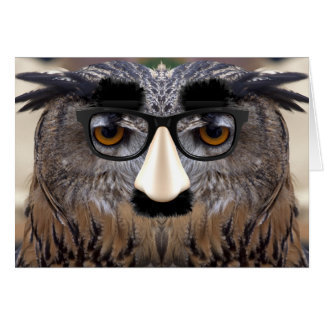 Goofy Eagle Owl With Glasses