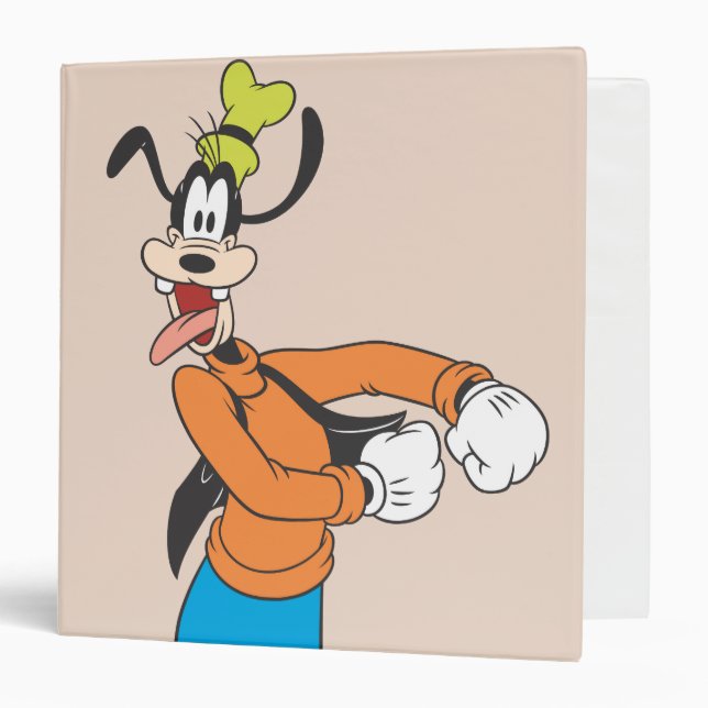 Goofy | Excited 3 Ring Binder (Front/Inside)