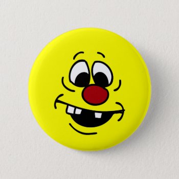 Goofy Face Grumpey Pinback Button by disgruntled_genius at Zazzle