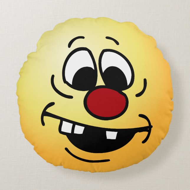 Goofy Face: This is the jerk I punched in the face Round Pillow (Front)