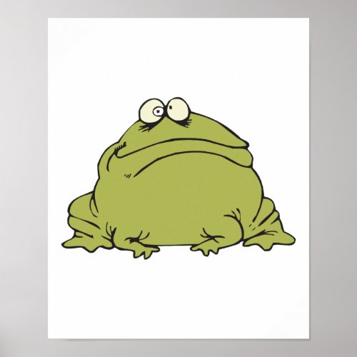 goofy fat frog poster