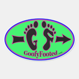 Goofy Footed Oval Logo Sticker