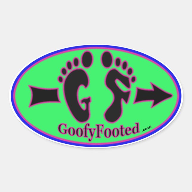 Goofy Footed Oval Logo Sticker (Front)