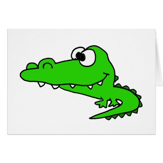 Goofy Gator Cartoon Cards (Front Horizontal)