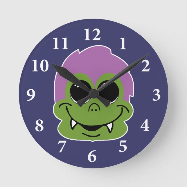 Goofy Goblin Round Clock (Front)
