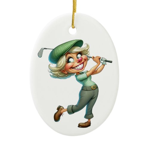 Goofy Golf Ceramic Ornament
