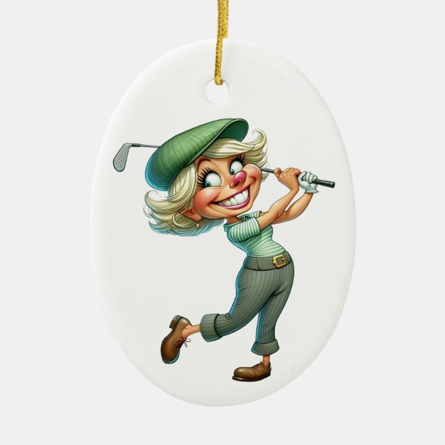 Goofy Golf Ceramic Ornament (Front)