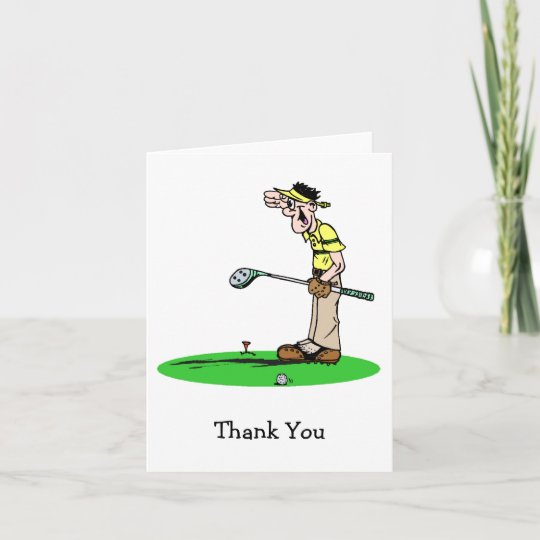 Goofy Golfer Thank You Cards | Zazzle.com