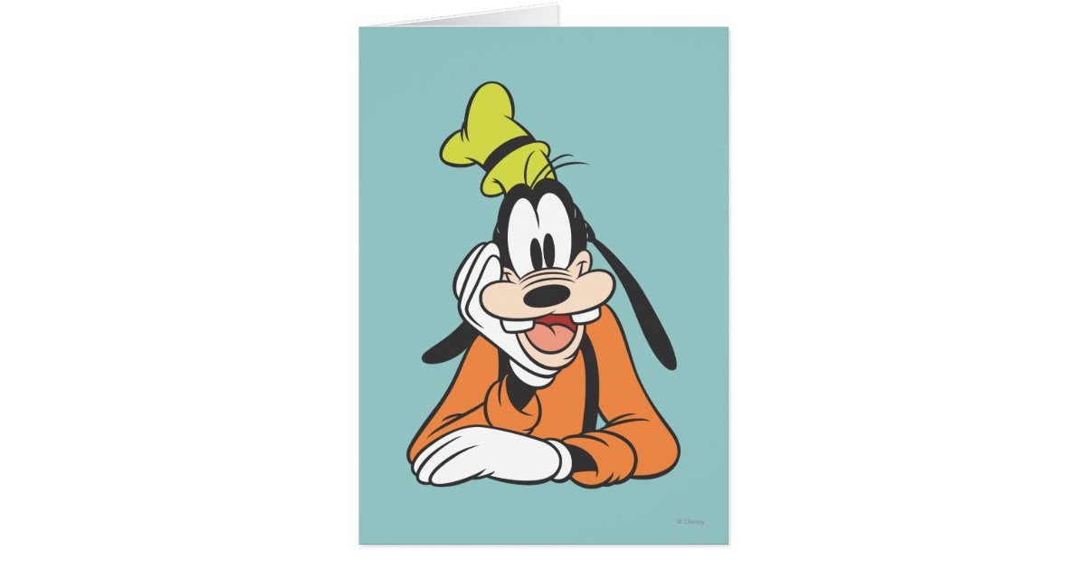 Goofy | Hand on Chin Card | Zazzle