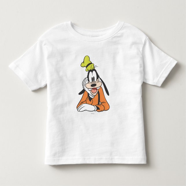 Goofy Hand-on-Chin Playful Design Toddler T-shirt (Front)
