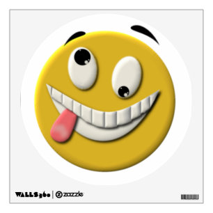 Goofy Happy Face Wall Sticker