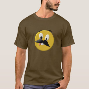 Goofy Happy Face with Mustache T-Shirt