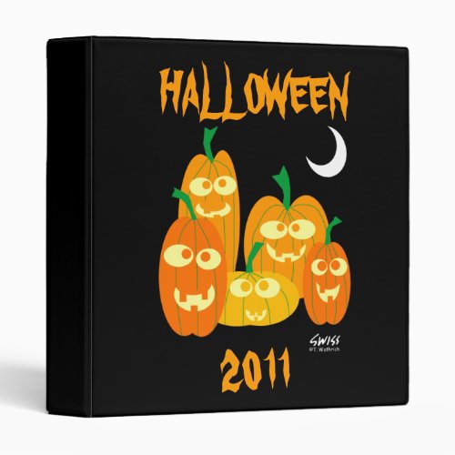 Goofy Jackolanterns Kids Halloween Party Scrapbook 3 Ring Binder