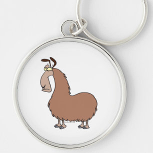 goofy llama cartoon keychain