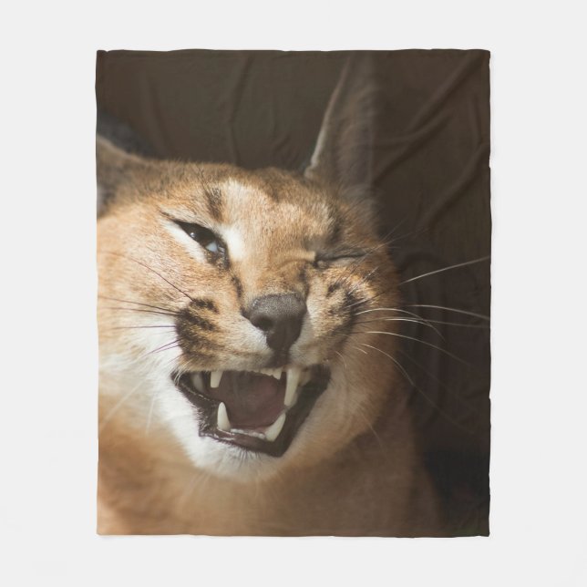 Goofy Lynx Fleece Blanket (Front)
