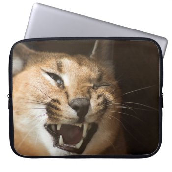 Goofy Lynx Laptop Sleeve by CustomizeYourWorld at Zazzle