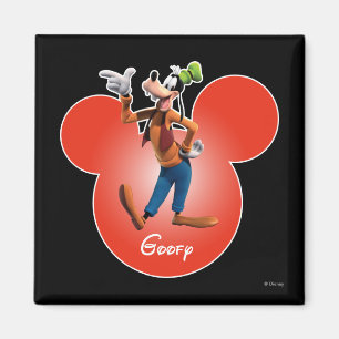 Goofy   Mickey Head Icon Magnet
