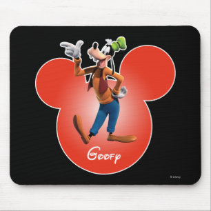 Goofy   Mickey Head Icon Mouse Pad