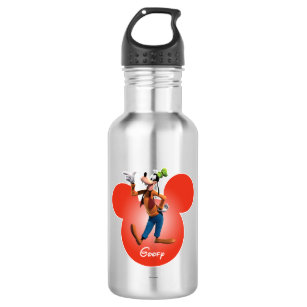 Goofy   Mickey Head Icon Water Bottle