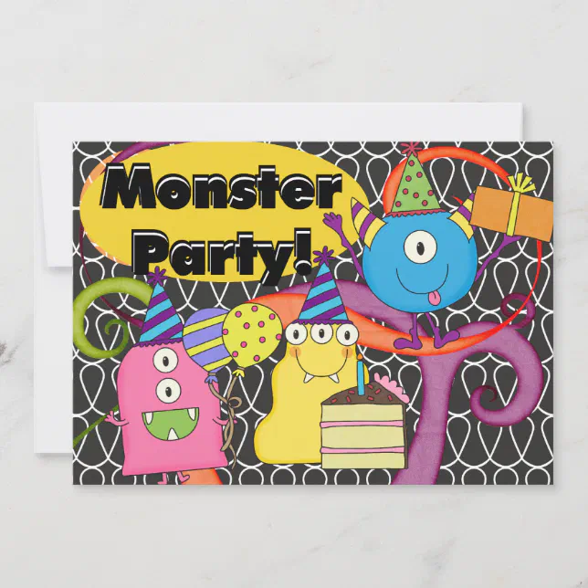 Goofy Monsters Birthday Invitation | Zazzle