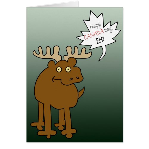 Goofy Moose Funny Canada Day Wishes