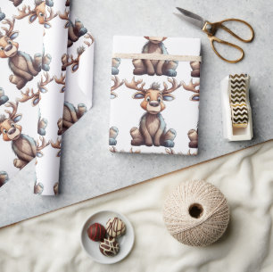 Goofy Moose Wrapping Paper