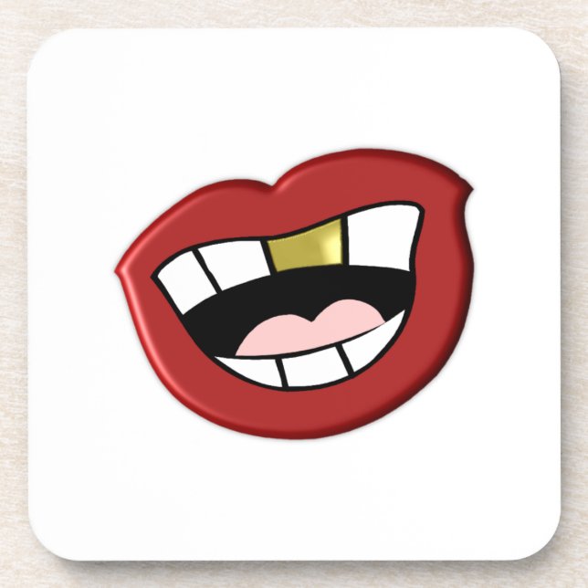 Goofy  Mouth Beverage Coaster (Front)