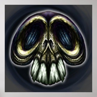 Goofy Ornate Skull Poster