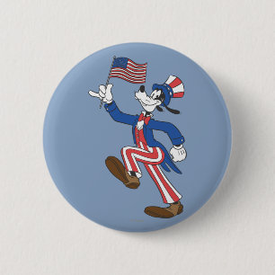 Goofy Patriotic Pinback Button