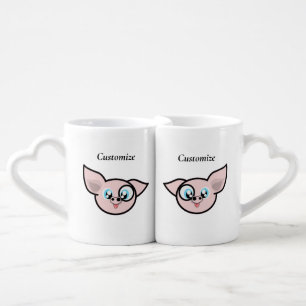 Goofy Pig Smiling Thunder_Cove Coffee Mug Set