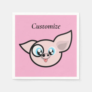 Goofy Pig Smiling Thunder_Cove Napkins